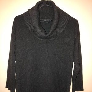 “Cable&Gauge” cowl neck tunic sweater